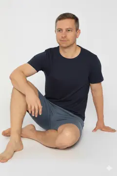 Pijama bărbați bleumarin-albastru