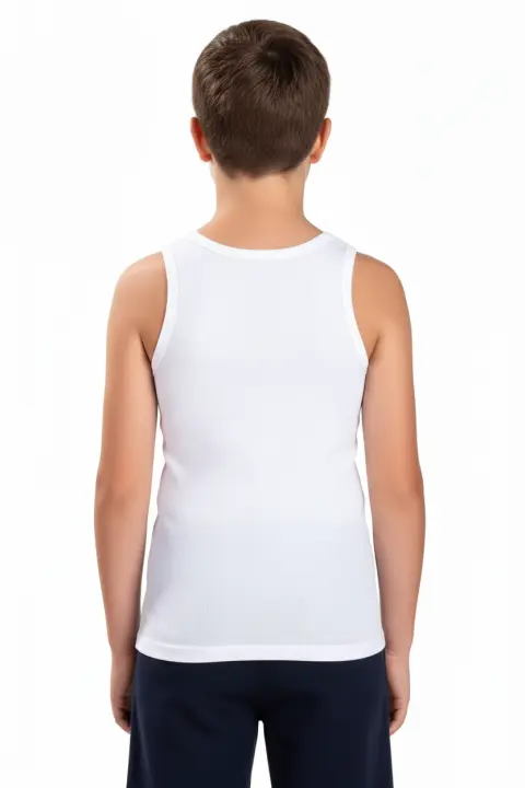 Maiou Alb Băieți din Bumbac 100%