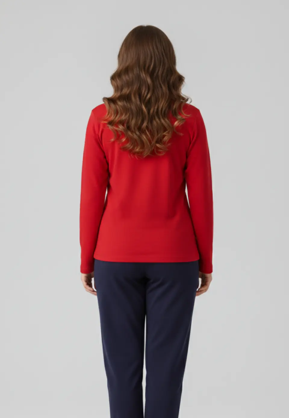 Pijama damă, cu mânecă lungă și pantaloni lungi din bumbac, imprimeu Cool