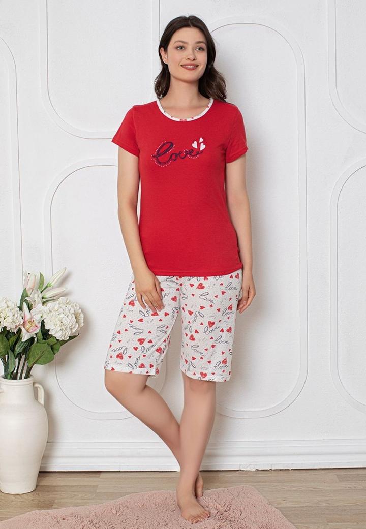 Pijamale Dama Capri – Mânecă Scurtă și Pantaloni 3/4