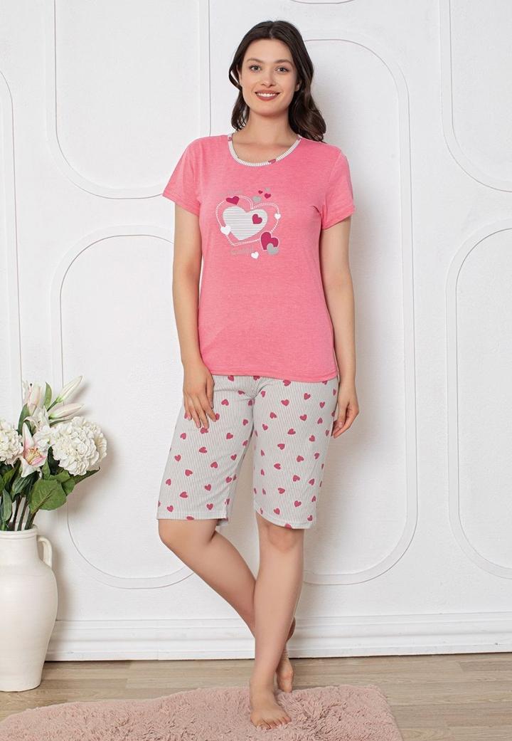 Pijamale Dama Capri – Mânecă Scurtă și Pantaloni 3/4