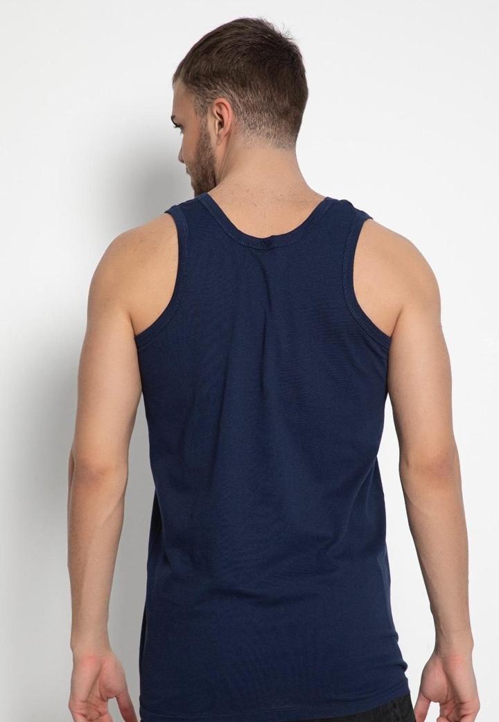 Maiou clasic pentru bărbați – 100% bumbac, Bleumarin