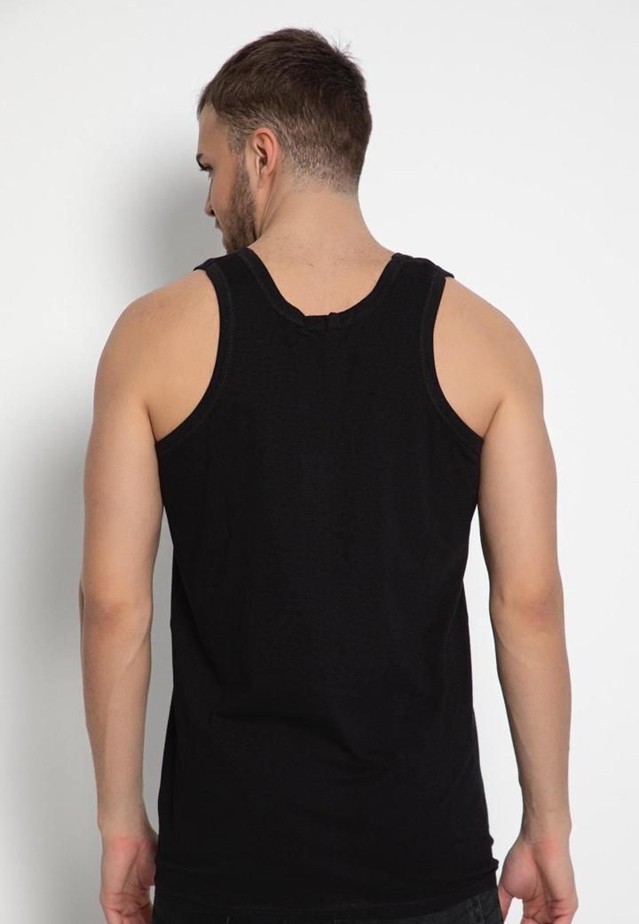Maiou clasic pentru bărbați – 100% bumbac, Negru