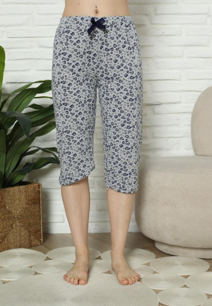 Pantaloni pijama damă 3/4 din bumbac