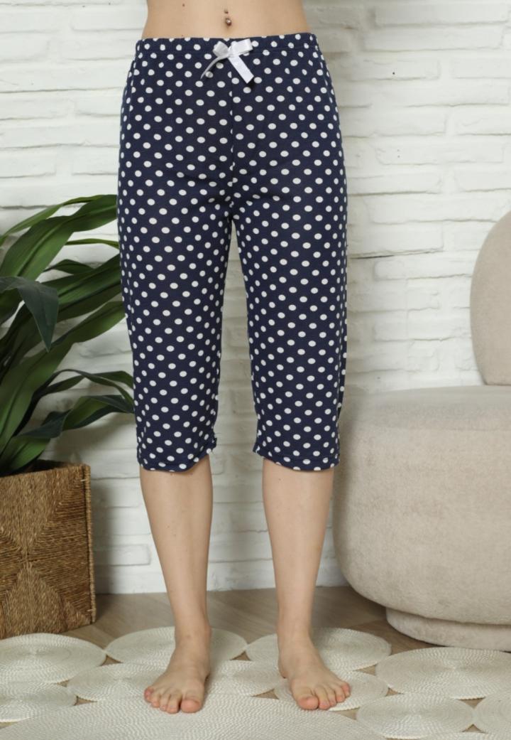 Pantaloni pijama damă 3/4 din bumbac